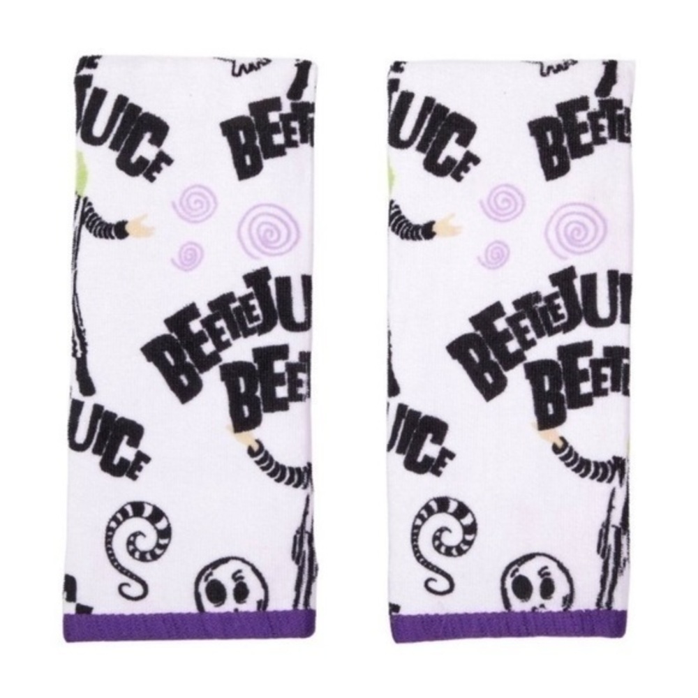 NWT. BEETLEJUICE Two 2 Piece Halloween Towels